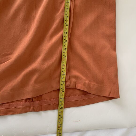 Vintage Tommy Bahama Maxi Dress Women 10 Orange 100% Silk Sleeveless 90s Beach - Picture 8 of 11
